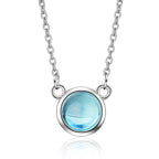 Crystal Sky Pendant Necklace – Collier avec Pendentif Bleu Clair