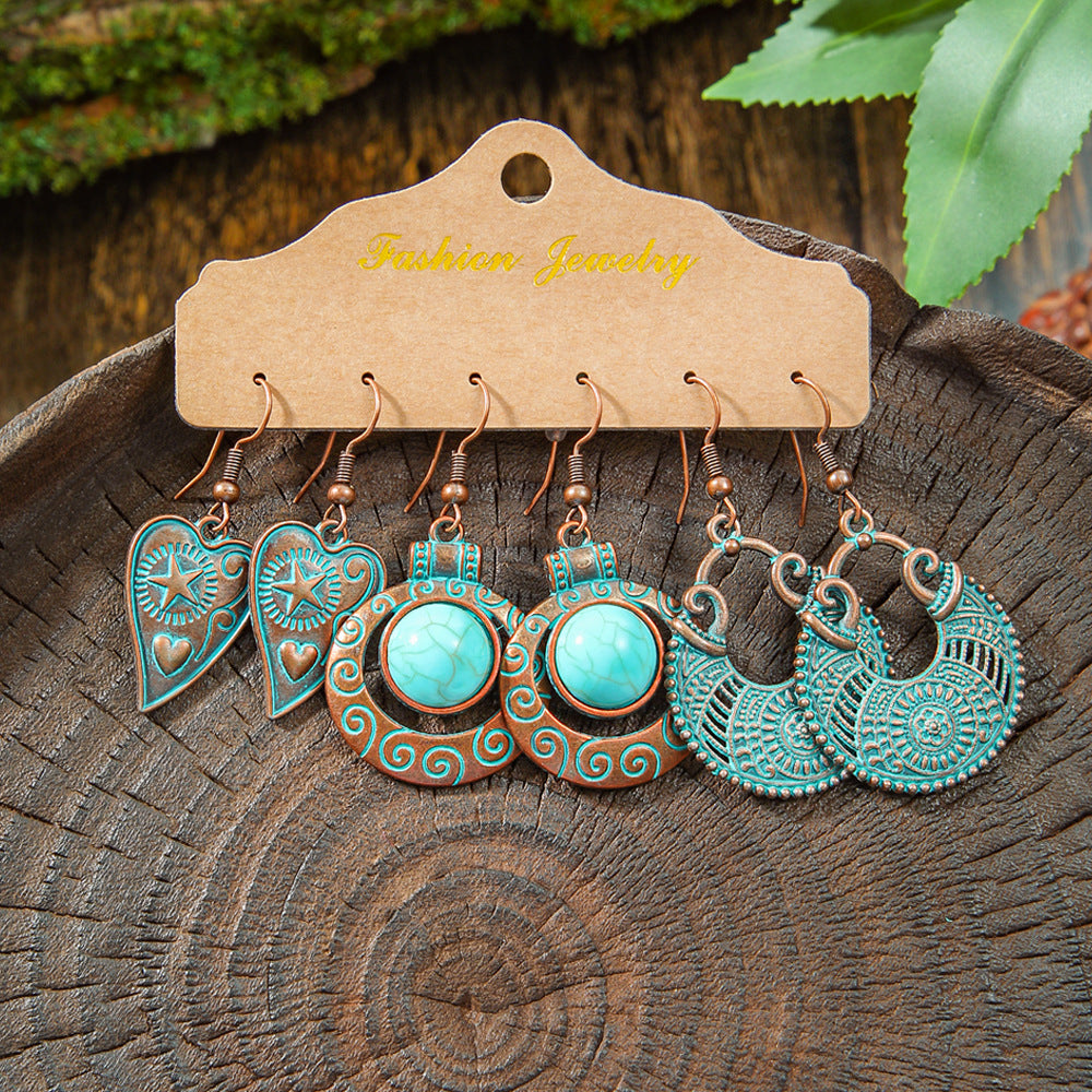 BOHO TRIO™ – Jeu de 3 Paires de Boucles d’Oreilles Bohémiennes