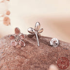 BLOSSOM PINK™ – Boucles d’Oreilles Fleurs en Argent 925