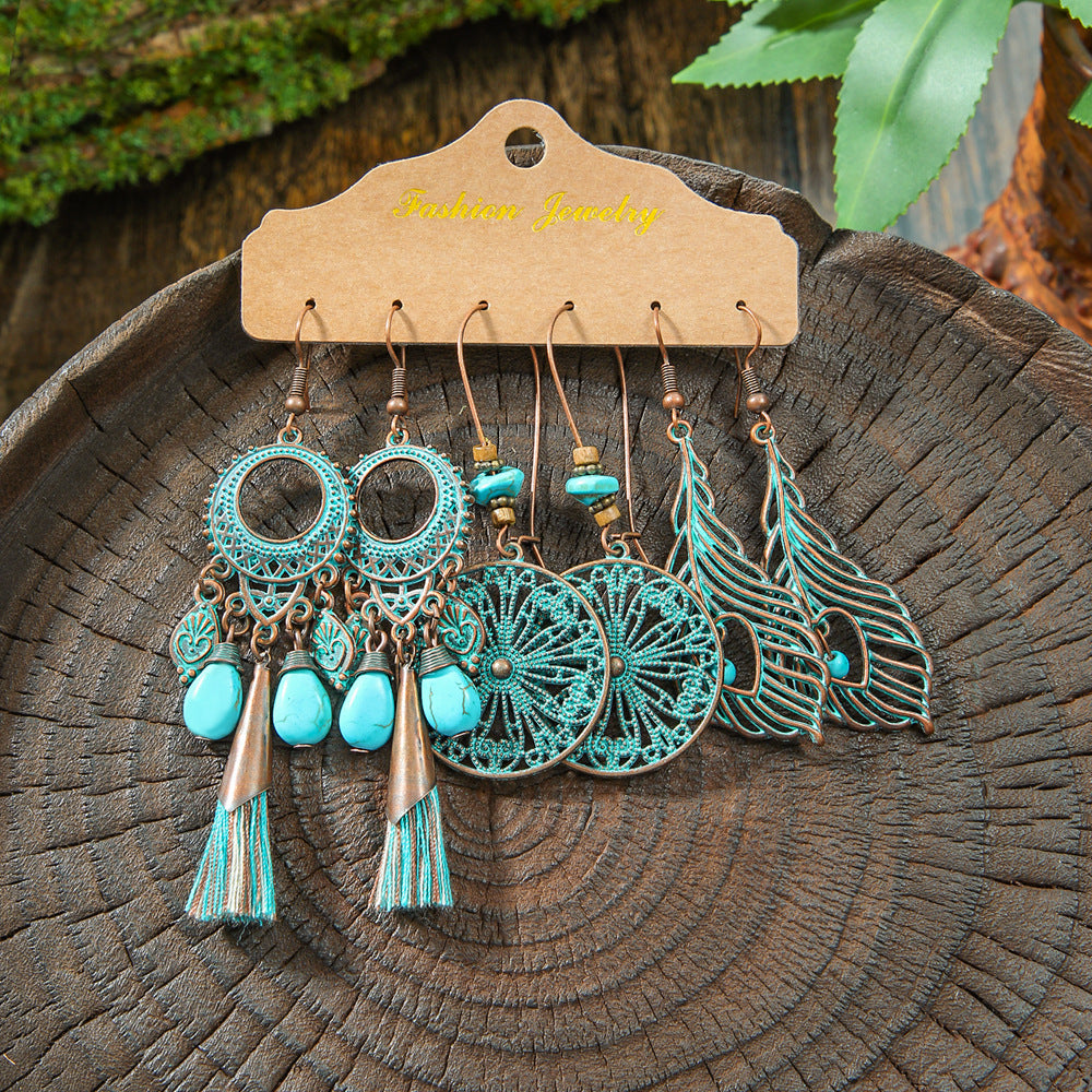 BOHO TRIO™ – Jeu de 3 Paires de Boucles d’Oreilles Bohémiennes