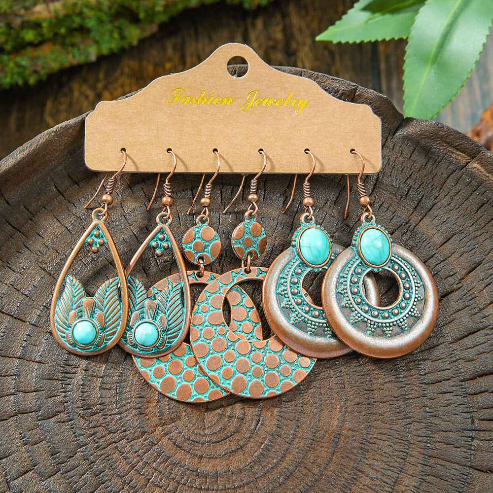 BOHO TRIO™ – Jeu de 3 Paires de Boucles d’Oreilles Bohémiennes