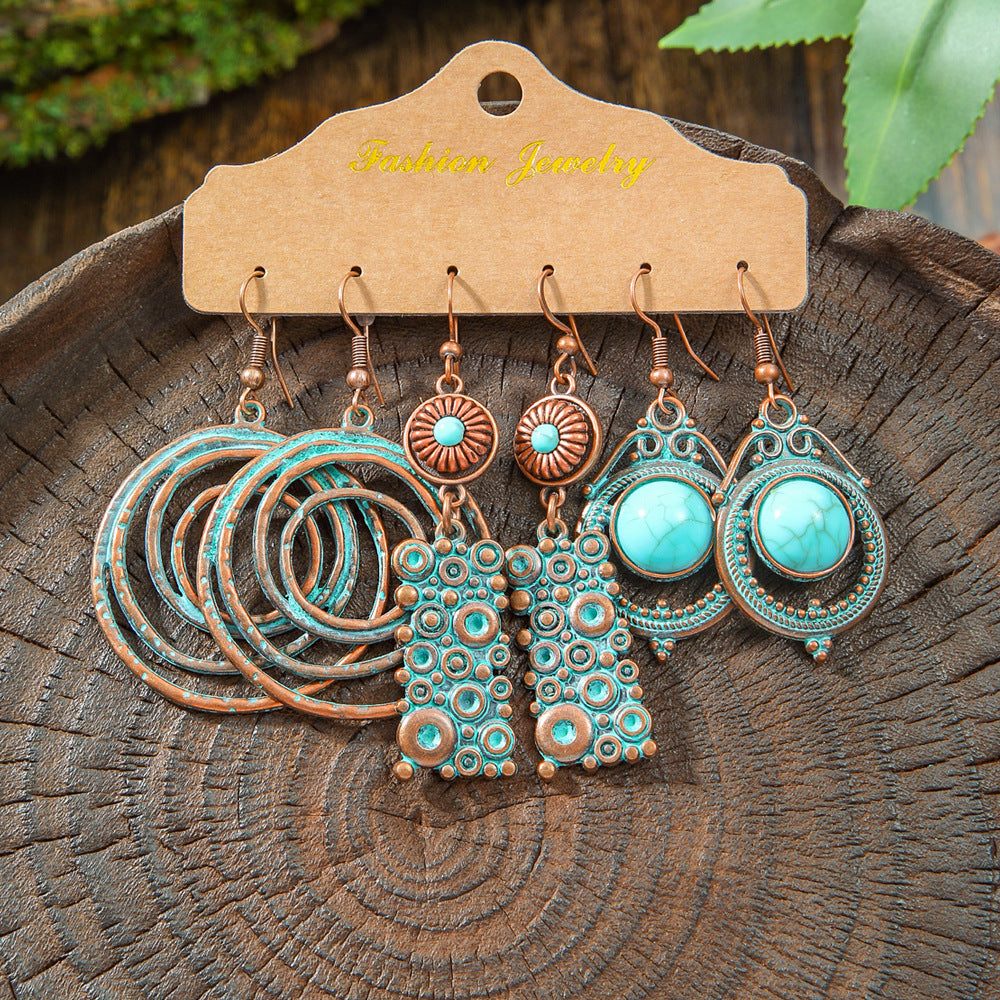 BOHO TRIO™ – Jeu de 3 Paires de Boucles d’Oreilles Bohémiennes