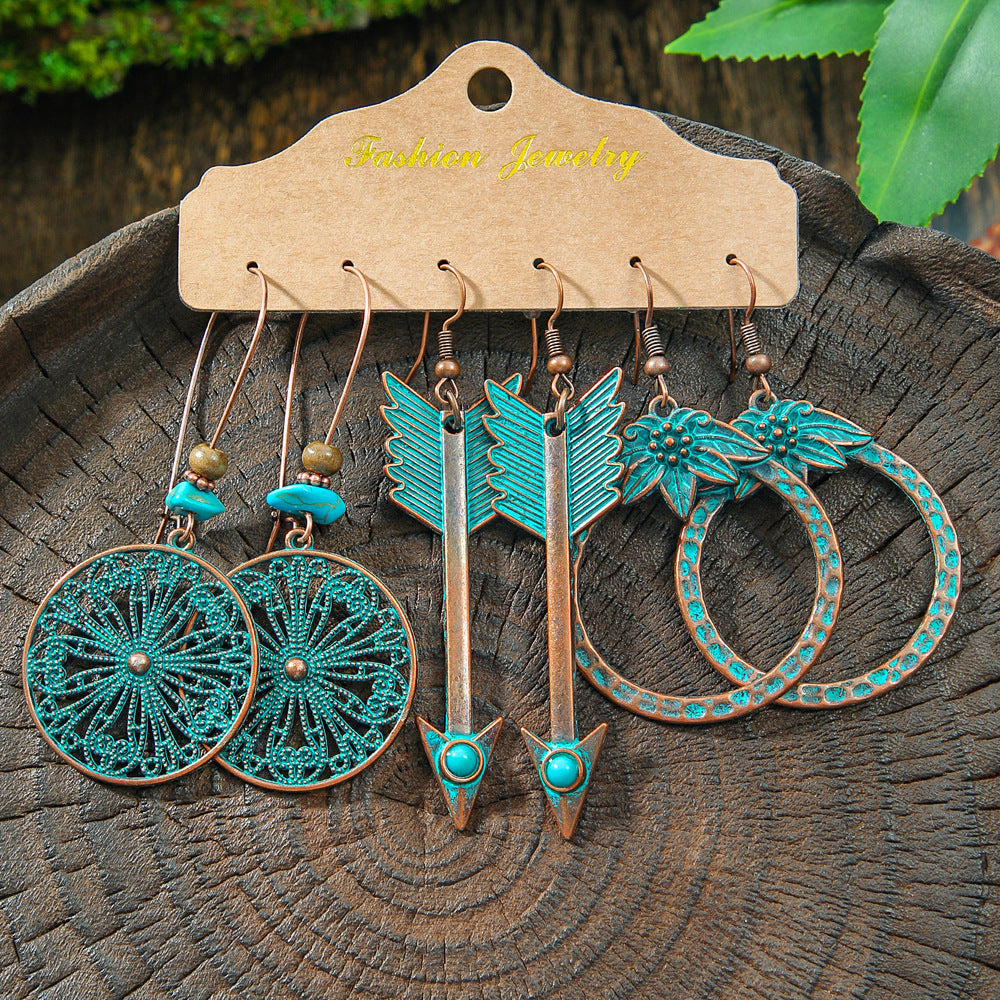 BOHO TRIO™ – Jeu de 3 Paires de Boucles d’Oreilles Bohémiennes