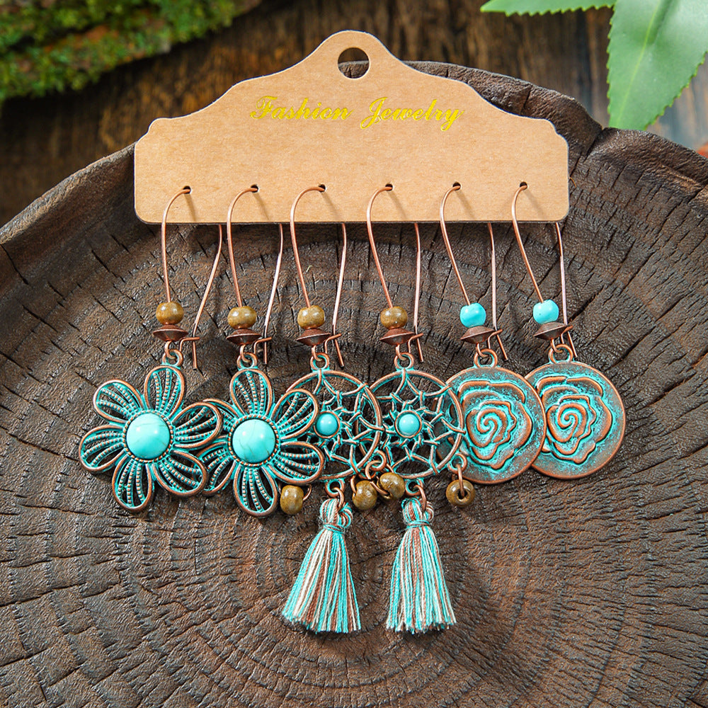 BOHO TRIO™ – Jeu de 3 Paires de Boucles d’Oreilles Bohémiennes